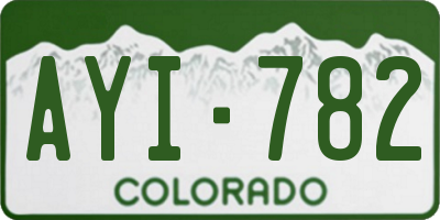 CO license plate AYI782