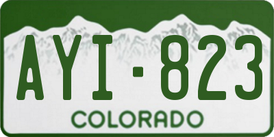 CO license plate AYI823