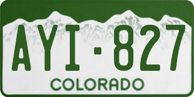CO license plate AYI827