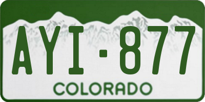 CO license plate AYI877