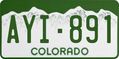 CO license plate AYI891