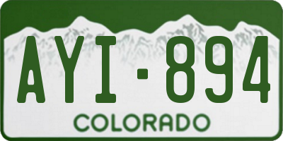 CO license plate AYI894