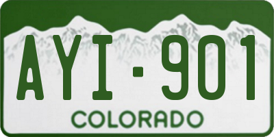 CO license plate AYI901