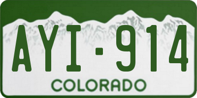 CO license plate AYI914