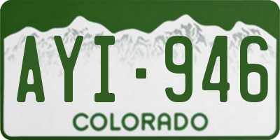 CO license plate AYI946