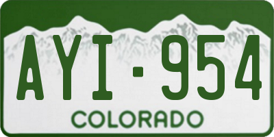 CO license plate AYI954
