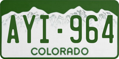 CO license plate AYI964