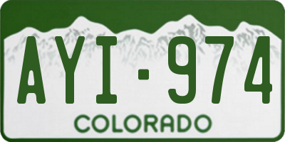CO license plate AYI974