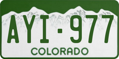 CO license plate AYI977