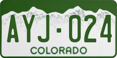 CO license plate AYJ024