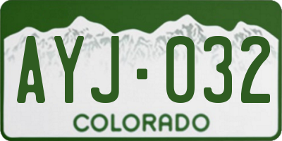 CO license plate AYJ032
