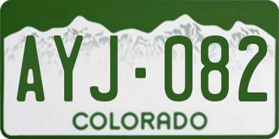 CO license plate AYJ082
