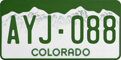 CO license plate AYJ088