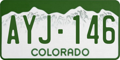 CO license plate AYJ146