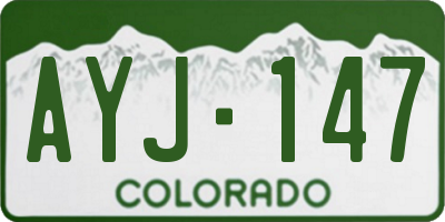 CO license plate AYJ147