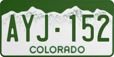 CO license plate AYJ152