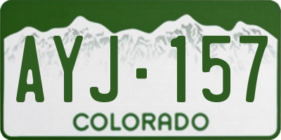 CO license plate AYJ157