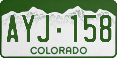 CO license plate AYJ158