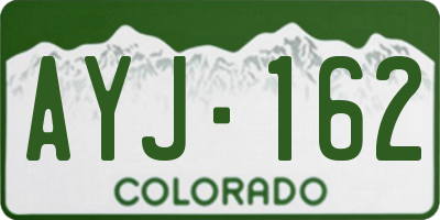 CO license plate AYJ162