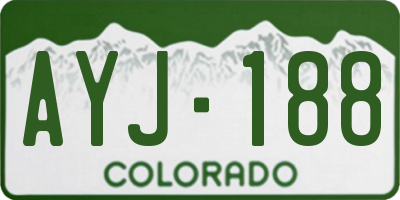 CO license plate AYJ188