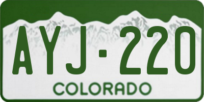 CO license plate AYJ220
