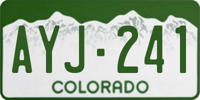 CO license plate AYJ241