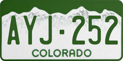 CO license plate AYJ252