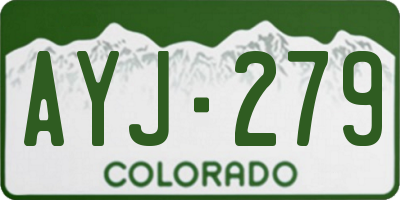 CO license plate AYJ279
