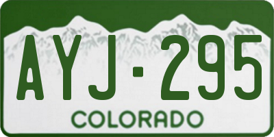 CO license plate AYJ295