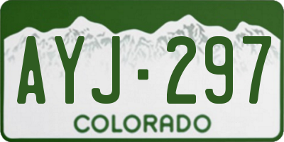 CO license plate AYJ297