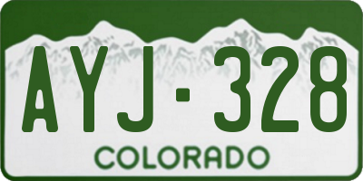 CO license plate AYJ328