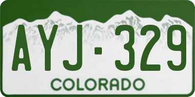 CO license plate AYJ329