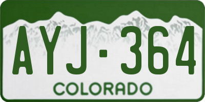 CO license plate AYJ364