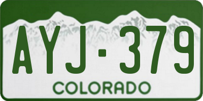 CO license plate AYJ379