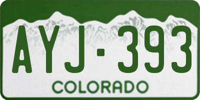 CO license plate AYJ393