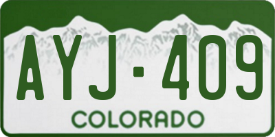 CO license plate AYJ409