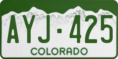 CO license plate AYJ425