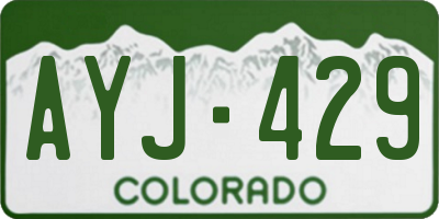 CO license plate AYJ429