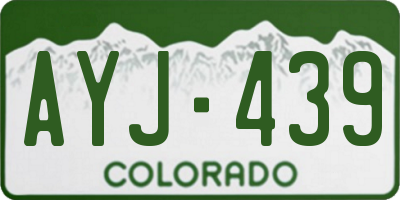 CO license plate AYJ439