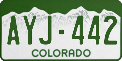 CO license plate AYJ442