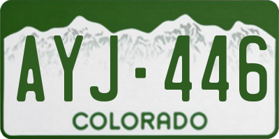 CO license plate AYJ446
