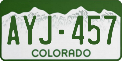 CO license plate AYJ457