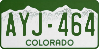 CO license plate AYJ464