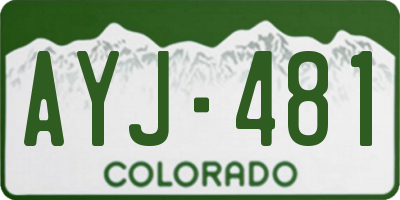 CO license plate AYJ481
