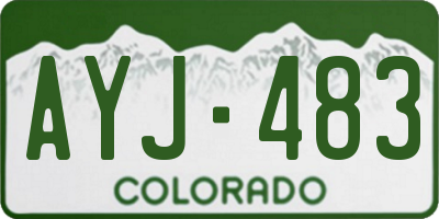 CO license plate AYJ483