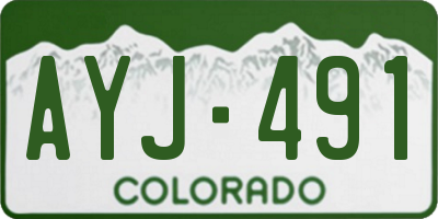 CO license plate AYJ491