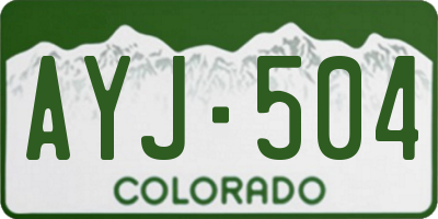 CO license plate AYJ504