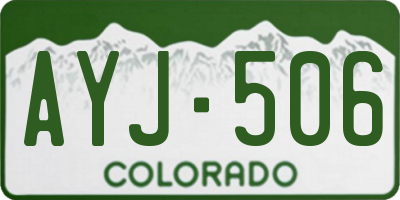 CO license plate AYJ506