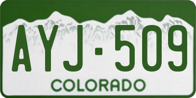CO license plate AYJ509