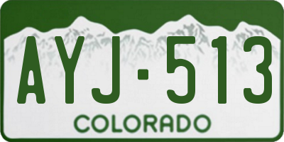 CO license plate AYJ513